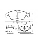 BOSCH - 0986494201 - Тормозные колодки передние 0986494201