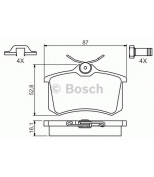 BOSCH - 0986494621 - Тормозные колодки компл. задние audi allroad  tt seat leon  leon sc  l