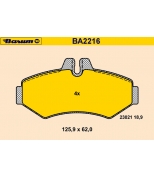 BARUM - BA2216 - Тормозные колодки BARUM