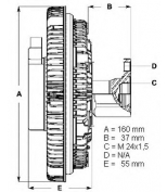 BERU - LK007 - Термомуфта вентилятора [3 отв.]