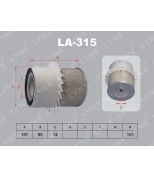 LYNX - LA315 - Фильтр воздушный MITSUBISHI L200 2.5D-TD 96 /Pajero 2.5TD 90