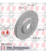 ZIMMERMANN 100333152 Диск тормозной пер. Sport Coat z AD A4 3.2 quattro
