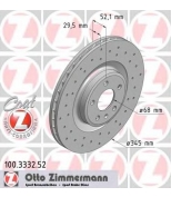 ZIMMERMANN 100333252 Диск тормозной пер. Sport Coat z AD A4 3.2 quattro