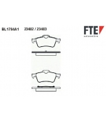 FTE - BL1784A1 - Колодки тормозные задние дисковые к-кт FOCUS II/III MAZDA 3/5 См. 1566096 - без верхних пружин