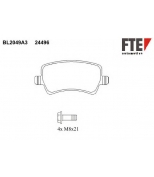 FTE - BL2049A3 - Колодки тормозные задние дисковые к-кт GALAXY (2006>)/S80 (2006>) с электронным стояночным тормозом