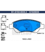 GALFER - B1G10208302 - КОЛОДКИ ТОРМ.ПЕР.