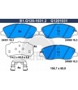 GALFER - B1G12010312 - Колодки торм.пер./дат.