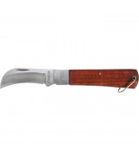 SPARTA 78999 Нож складной, 200 мм, загнутое лезвие, деревянная ручка. SPARTA