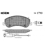 ICER - 141793 - Комплект тормозных колодок, диско