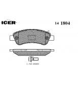ICER - 141804 - Комплект тормозных колодок, диско