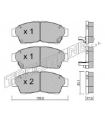 TRUSTING - 1520 - Комплект тормозных колодок, диско
