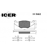 ICER 180461 Комплект тормозных колодок, диско