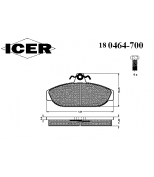 ICER - 180464700 - 180464700300001 Тормозные колодки дисковые