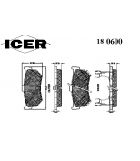 ICER - 180600 - Комплект тормозных колодок, диско