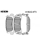 ICER - 180612071 - Комплект тормозных колодок, диско