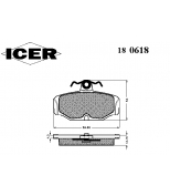 ICER - 180618 - Комплект тормозных колодок, диско