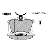 ICER 180697700 Комплект тормозных колодок, диско