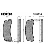 ICER - 180734 - Комплект тормозных колодок, диско
