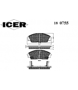 ICER 180755 Комплект тормозных колодок, диско