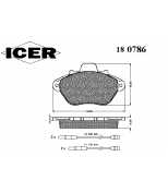 ICER - 180786 - 180786000300001 Тормозные колодки дисковые