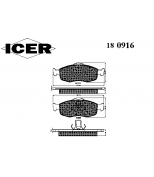 ICER - 180916 - Комплект тормозных колодок, диско