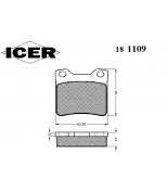 ICER - 181109 - Комплект тормозных колодок, диско