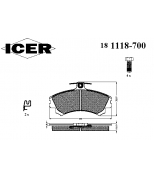ICER 181118700 Комплект тормозных колодок, диско