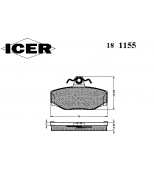 ICER - 181155 - Комплект тормозных колодок, диско