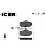 ICER - 181157203 - Комплект тормозных колодок, диско