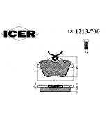 ICER - 181213700 - Комплект тормозных колодок, диско