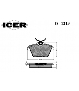 ICER - 181213 - Комплект тормозных колодок, диско