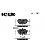 ICER - 181283 - Комплект тормозных колодок, диско