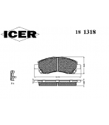 ICER 181318 181318000300001 Тормозные колодки дисковые