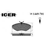 ICER - 181449701 - Колодки дисковые передние