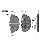 ICER - 181547 - Комплект тормозных колодок, диско