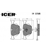 ICER 181548 Комплект тормозных колодок, диско