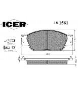 ICER - 181561 - 181561000300001 Тормозные колодки дисковые