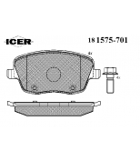 ICER - 181575701 - Комплект тормозных колодок, диско
