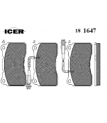ICER - 181647 - Комплект тормозных колодок, диско