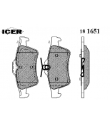 ICER - 181651 - Комплект тормозных колодок, диско