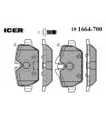 ICER - 181664700 - 23623 колодки задн BMW 1-Serie E81/87 07-10, E82 09-10, 3-Serie E90 05-12 Icer