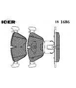 ICER - 181686 - Комплект тормозных колодок, диско