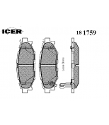 ICER - 181759 - Комплект тормозных колодок, диско