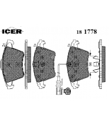 ICER - 181778 - Комплект тормозных колодок, диско