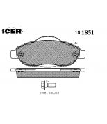 ICER 181851 Комплект тормозных колодок, диско