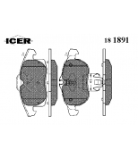 ICER - 181891 - 181891000300001 Тормозные колодки дисковые