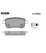 ICER - 181904 - Комплект тормозных колодок, диско
