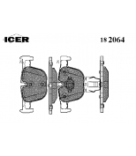 ICER - 182064 - Колодки тормозные дисковые, комплект 182064