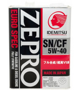 IDEMITSU 1849004 Масло IDEMITSU ZEPRO, синтетическое, SAE 5W-40, API SN/CF, 4 л