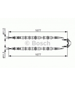 BOSCH - 1987482141 - Трос ручного тормоза OPEL ZAFIRA -05 1677мм